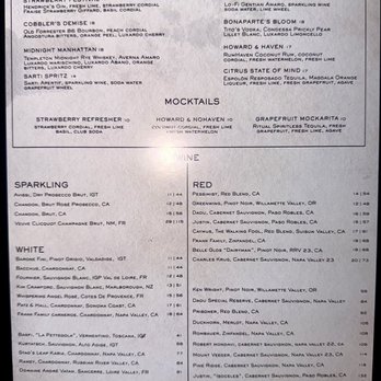 Howard & Platt - Liquid courage menu - Breakfast & Brunch Near Me - Tampa, Florida