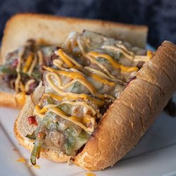 Carson's Pizzeria Niagara Falls - Our Philly cheese steak sandwich comes with 8oz of shaved steak and all the fixings