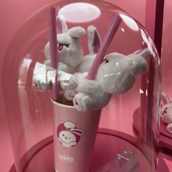 Ume Tea - Straw holder bunnies - Bubble Tea Near Me - San Ramon, California