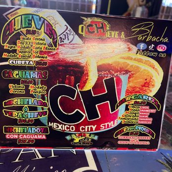 CHeve & BarbaCHa - Drink menu - Mexican Near Me - Moreno Valley, California