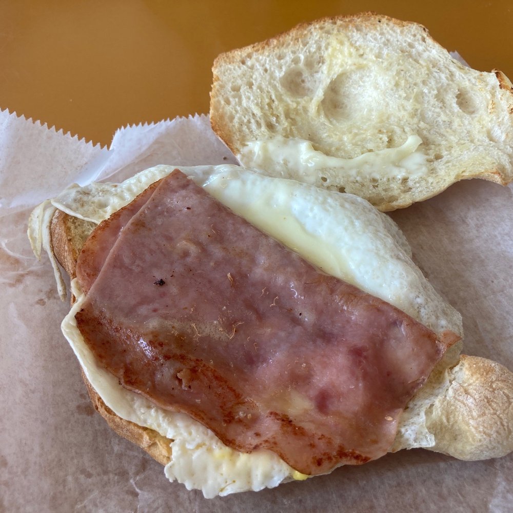 Breakfast sandwich Egg and Cheese with Ham Breakfast sandwich Egg and Cheese with Ham