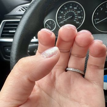 TEA Nails - Super thick and on my pinky nail, it was uneven. - Nail Salons Near Me - Dublin, California