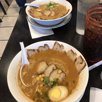 Gomen - Top: Chashu ramen with tonkatsu broth. Bottom: Tonkatsu ramen (spicy) - Ramen Near Me - Stanton, California Gomen - Top: Chashu ramen with tonkatsu broth. Bottom: Tonkatsu ramen (spicy) - Ramen Near Me - Stanton, California