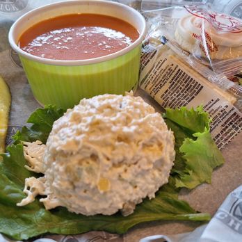 Chicken Salad Chick - Olivia's Old South and Tomato Soup with butter cream cookie - Southern Near Me - Buford, Georgia