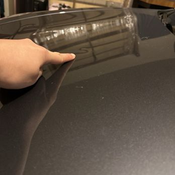 Fix-A-Dent Now - Dent in the hood of my Tesla. This is the before photo and now it looks as good as new! - Mobile Dent Repair Near Me Fix-A-Dent Now - Dent in the hood of my Tesla. This is the before photo and now it looks as good as new! - Mobile Dent Repair Near Me