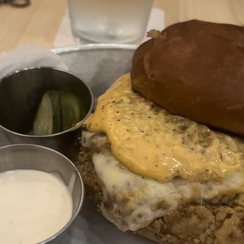 Neat Bird - Chicken sandwich with added cheese - Chicken Shop Near Me - Chesapeake, Virginia