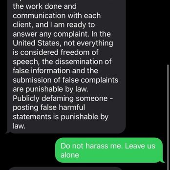 WAVE Appliance & HVAC Repair - Us in green telling him to stop harassing us and him still threatening us! Seriously. What kind of business is this???? - Appliances & Repair Near Me - Berkeley, California WAVE Appliance & HVAC Repair - Us in green telling him to stop harassing us and him still threatening us! Seriously. What kind of business is this???? - Appliances & Repair Near Me - Berkeley, California