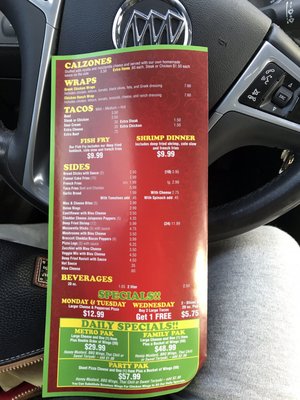 Menu photo 2 Metro Pizza Buffalo, NY Menu photo 2 Metro Pizza Buffalo, NY