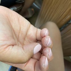 Mystique Nail Spa - Look at all that on my skin! Horrible dip mani