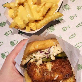 Shake Shack Coral Gables - Hot Chick'N + Cheese Fries - Burgers Near Me - Coral Gables, Florida