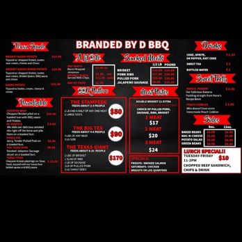 Branded By D BBQ & Catering - Menu - Barbeque Near Me - Burleson, Texas