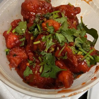 Tandoori Express - Chicken 65 (already partially eaten by me before taking this photo) - Indian Near Me - Oakhurst, California