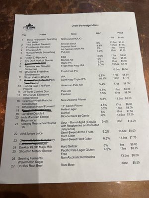 Menu photo 2 The Bine Beer & Food Bothell, WA