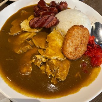 Kobashi Ramen & Curry - Kurobuta Sausage Curry add croquette and braised chicken - Ramen Near Me - Las Vegas, Nevada Kobashi Ramen & Curry - Kurobuta Sausage Curry add croquette and braised chicken - Ramen Near Me - Las Vegas, Nevada