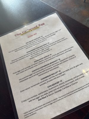Menu photo 5 The Crowned Egg Gilbert, AZ