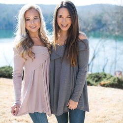 Josie's Boutique - Write your own love story about our criss cross waffle knit top. This top has been a best seller at Josie's!