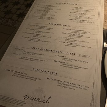 Mariel - Menu (4.27.22) - Cuban Near Me - Boston, Massachusetts Mariel - Menu (4.27.22) - Cuban Near Me - Boston, Massachusetts