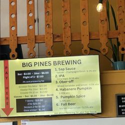 Big Pines Brewing - Tap list always rotating.