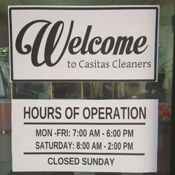 Casitas Cleaners - Welcome to Casitas Cleaners! Here are our operating times.