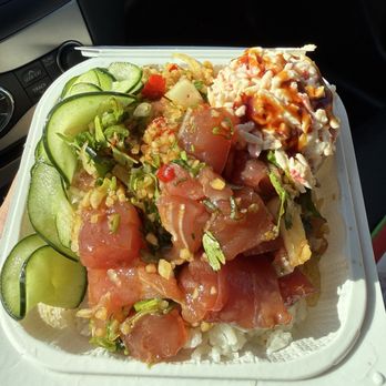 Ry's Poke Shack - Ahi Lao Style & added Crab Surimi Salad~ Regulah Poke Bowl - Hawaiian Near Me - Pasadena, California Ry's Poke Shack - Ahi Lao Style & added Crab Surimi Salad~ Regulah Poke Bowl - Hawaiian Near Me - Pasadena, California