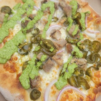 Napolini Pizzeria - The Mexican pizza with Carnitas, jalapeño, and a cilantro aioli. - Pizza Near Me - Anaheim, California