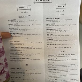Picnic - So many to choose from menu from 11/10/21 - Breakfast & Brunch Near Me - Jackson, Wyoming