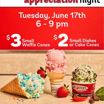 Bruster's Real Ice Cream - Customer appreciation night - Ice Cream & Frozen Yogurt Near Me - Atlanta, Georgia Bruster's Real Ice Cream - Customer appreciation night - Ice Cream & Frozen Yogurt Near Me - Atlanta, Georgia