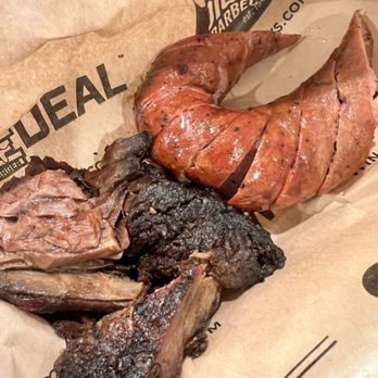 Dickey's Barbecue Pit - Burnt ends & sausage combo. - American Near Me - Bozeman, Montana Dickey's Barbecue Pit - Burnt ends & sausage combo. - American Near Me - Bozeman, Montana