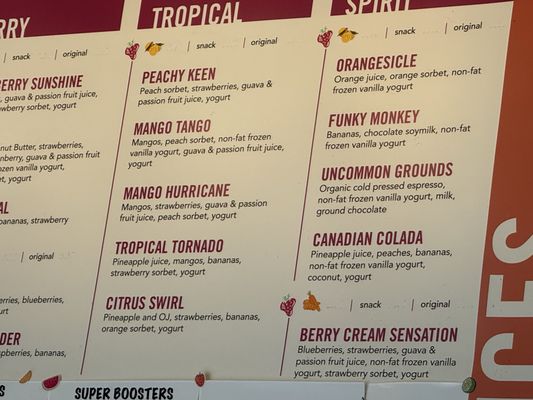 Menu photo 3 Booster Juice Roseburg, OR Menu photo 3 Booster Juice Roseburg, OR