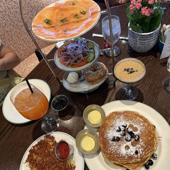 Sadelle's - white salmon tower, blueberry pancakes, hashbrowns, aperol spritz, espresso martini - Breakfast & Brunch Near Me - Las Vegas, Nevada Sadelle's - white salmon tower, blueberry pancakes, hashbrowns, aperol spritz, espresso martini - Breakfast & Brunch Near Me - Las Vegas, Nevada