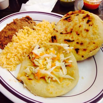 Antojitos Latinos - 3 pork and cheese pupusa"s with rice and beans for $4.99 lunch special. Topped with curtido (cabbage relish). - Mexican Near Me - Fort Worth, Texas Antojitos Latinos - 3 pork and cheese pupusa"s with rice and beans for $4.99 lunch special. Topped with curtido (cabbage relish). - Mexican Near Me - Fort Worth, Texas
