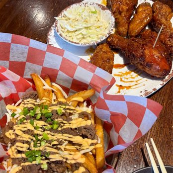 Bonchon San Gabriel - Bulgogi Fries + Soy Garlic Mixed 6 PC 4Wings 2 Drums - Korean Near Me - San Gabriel, California Bonchon San Gabriel - Bulgogi Fries + Soy Garlic Mixed 6 PC 4Wings 2 Drums - Korean Near Me - San Gabriel, California