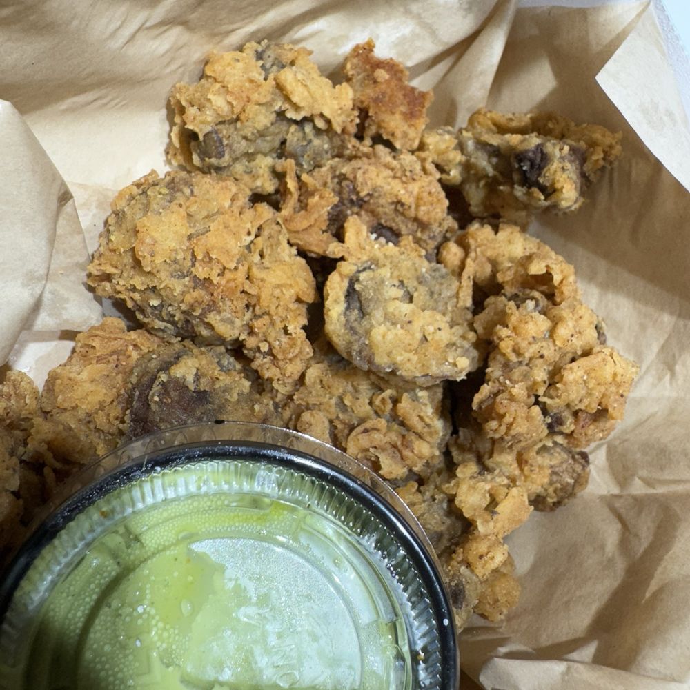 Souley Vegan - Aint Gator Bites (soy-free without sauce) Note Sauce contains soy - Vegan Near Me - Oakland, California Souley Vegan - Aint Gator Bites (soy-free without sauce) Note Sauce contains soy - Vegan Near Me - Oakland, California