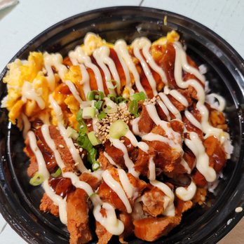Topped Waikiki - Spicy pork mayo $10.99 x 3. Late night din! .8 mile walk from hotel. Yee! - Korean Near Me - Honolulu, Hawaii