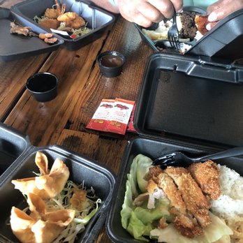 Shaka - Crab Rangoons, fried shrimp, chicken katsu mini plate with macaroni salad and a scoop of rice - Hawaiian Near Me - The Colony, Texas Shaka - Crab Rangoons, fried shrimp, chicken katsu mini plate with macaroni salad and a scoop of rice - Hawaiian Near Me - The Colony, Texas