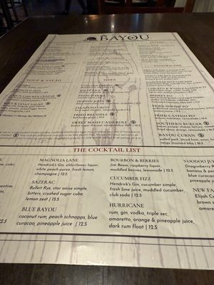 Menu photo 1 The Bayou Bethlehem, PA