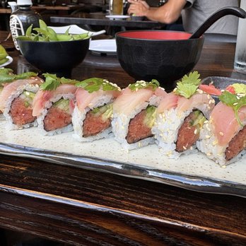 The Big Fish Sushi - Yellow Tail Cilantro Roll - Sushi Bars Near Me - Sherman Oaks, California