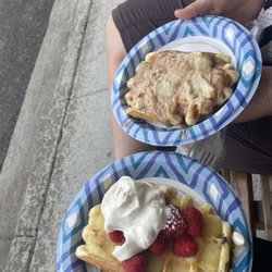 Lava Waffle - Cinna-ful-lava and raspberry with lemon curd!