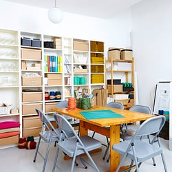 Knit With Attitude - Our wonderful work shop area, available for hire to independent craft teachers.