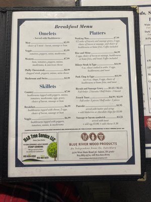 Menu photo 4 Nices Family Diner Salem, IN