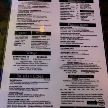 Crazy Pour - Menu - Sports Bars Near Me - Villa Park, Illinois Crazy Pour - Menu - Sports Bars Near Me - Villa Park, Illinois