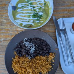La Taqueria - Chicken enchiladas w/ rice & beans