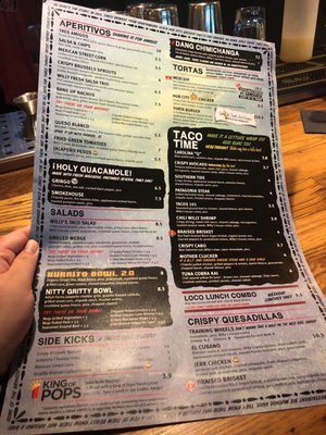 Menu photo 6 Willy Taco Spartanburg, SC