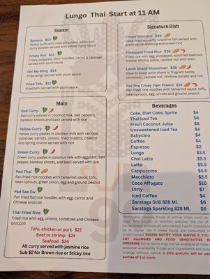 Menu photo 6 Lungo Thai Eatery Mountain View, CA