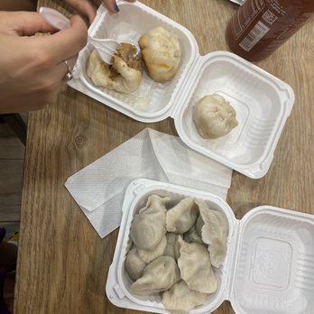 King Dumplings - Fried pork buns ($2.50), Vegetable dumplings ($4) - Chinese Near Me - New York, New York
