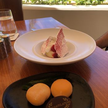 La Hiki - Eton Mess dessert and complimentary lilikoi mochi for celebrating with them - Breakfast & Brunch Near Me - Kapolei, Hawaii