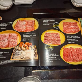 Chubby Cattle Shabu - Main menu, 7 of 10. Gold Wagyu Set. $78 per person. - Hot Pot Near Me - Duluth, Georgia Chubby Cattle Shabu - Main menu, 7 of 10. Gold Wagyu Set. $78 per person. - Hot Pot Near Me - Duluth, Georgia
