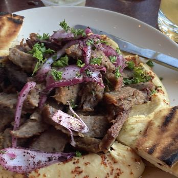 Mazevo Mediterranean Eatery - The Gyro Plate...loved that bed of hummus - Mediterranean Near Me - Denver, Colorado