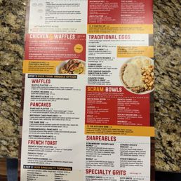 Front of menu Front of menu