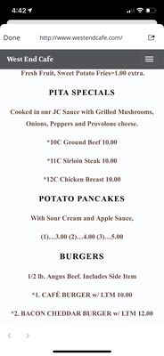 Menu photo 8 West End Cafe Winston Salem, NC Menu photo 8 West End Cafe Winston Salem, NC